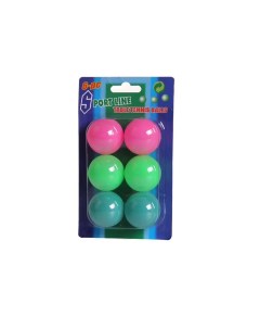 Мячи для настольного тенниса пластиковые розовые голубые зеленые 6 шт Nobrand