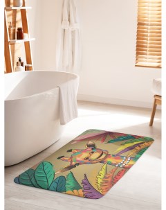Коврик для ванной туалета Разноцветный жираф bath_385250_60x100 Joyarty