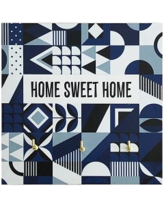 Ключница Home Sweet Home цвет синий 12x12см Nobrand