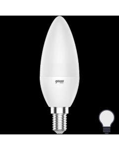 Лампа светодиодная E14 170 240 В 7 5 Вт свеча матовая 600 лм нейтральный белый свет Gauss