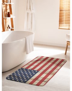 Коврик для ванной туалета Флаг США на вагонке bath_10165_60x100 Joyarty