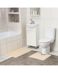 Набор ковриков для ванны и туалета 2 шт 50x52 50x85 см ПВХ Nobrand