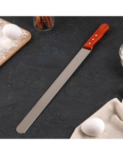 Нож для бисквита 35 см ручка дерево Nobrand