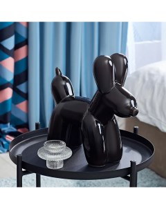 Декоративная фигура Собака керамика черная 28х10х25 5 см Nobrand