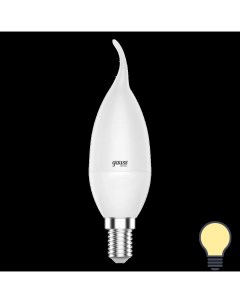 Лампа светодиодная E14 170 240 В 7 5 Вт свеча на ветру матовая 600 лм теплый белый Gauss