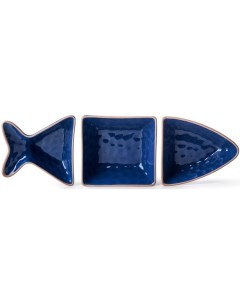 Менажница Рыба Kitchen синяя Размер 30 10 14 см T&g
