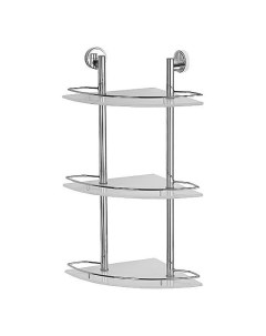Полка для ванной Esperado ESP 073 угловая трехъярусная хромированная 28 см Fbs