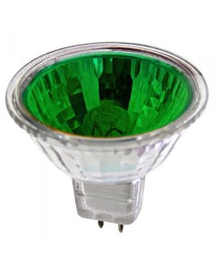 Лампа галогеновая 50W GU5 3 12V со стеклом зеленая CLRMR16 50WGREGU5 312V Vito