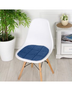 Подушка на стул мебельная ткань 39x40 см синий Bio-line