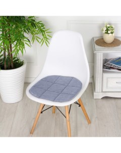 Подушка на стул мебельная ткань 39x40 см светло серый Bio-line