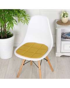 Подушка на стул мебельная ткань 39x40 см желтый Bio-line