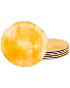 Набор десертных тарелок Парадиз 26 см 6 предметов солнечный свет Lefard