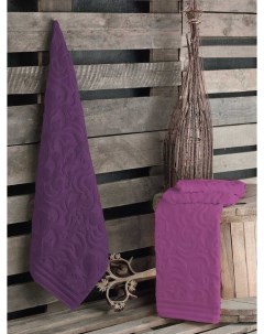 Полотенце махровое Michael Мишель фиолетовое размер 50х100 см Kariguz