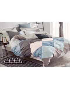 Комплект постельного белья Valtery CS 19 двуспальный с европростыней сатин разноцветный Вальтери