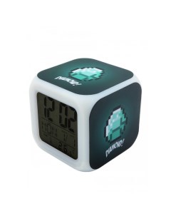 Часы будильник Алмазная руда пиксельные с подсветкой Тойпост инк