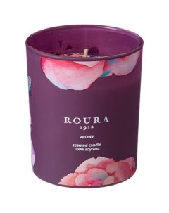 Свеча ROURA ароматизированная в стакане ПИОН натуральный воск 8 5х7 см Ceras roura