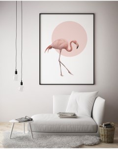 Постер Фламинго 50х70 в рамке Просто постер