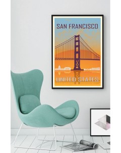 Постер Мосты Сан Франциско 60х90 в рамке Просто постер