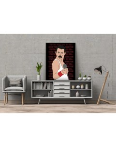 Постер Freddie Mercury 60х90 в рамке Просто постер