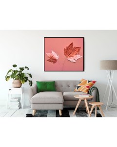 Постер Розовые листья 50х70 в тубусе Просто постер