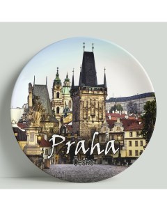 Декоративная тарелка Чехия Прага 20 см Wortekdesign