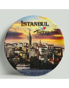 Декоративная тарелка Турция Стамбул 20 см Wortekdesign