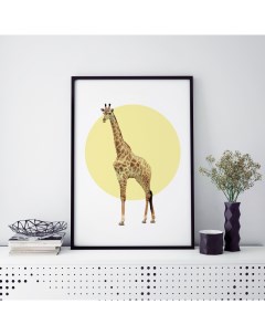 Постер Жираф 50х70 в рамке Просто постер