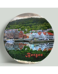Декоративная тарелка Норвегия Берген 20 см Wortekdesign