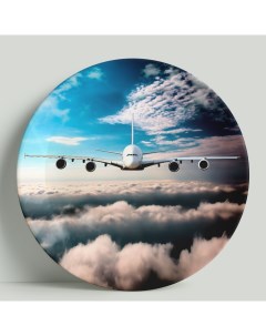 Декоративная тарелка пассажирский авиалайнер 20 см Wortekdesign