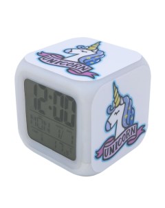 Часы будильник Единорог с подсветкой 17 Михимихи