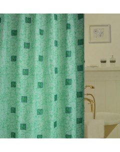 Шторка для ванной комнаты YQL 1170 180х200 см зеленая Zalel