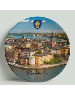 Декоративная тарелка Швеция Стокгольм 20 см Wortekdesign