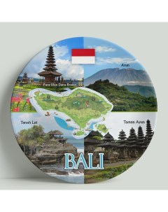 Декоративная тарелка Бали Коллаж 20 см Wortekdesign