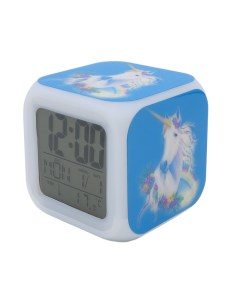 Часы будильник Единорог с подсветкой 7 Михимихи
