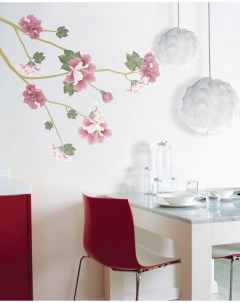 Виниловая наклейка на стену Нежные цветы 90х70см PS58071 Home-decors
