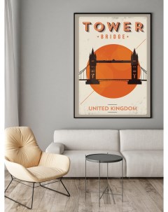 Постер Tower Bridge 50х70 в рамке Просто постер
