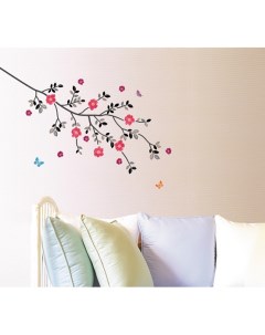 Виниловая наклейка на стену Нежные цветки на ветке 40х100см SS58230 Home-decors