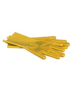 Многофункциональные силиконовые перчатки для мытья посуды Gloves желтый Litzen