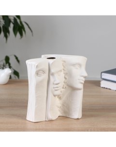 Ваза керамика настольная Валентайн притяжение 16 см белый Nobrand