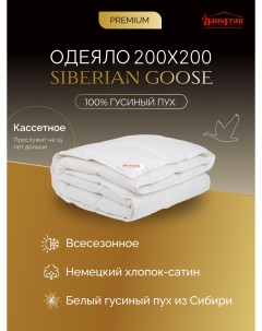 Одеяло Siberian Goose кассетное пуховое 200х200 Hausfrau