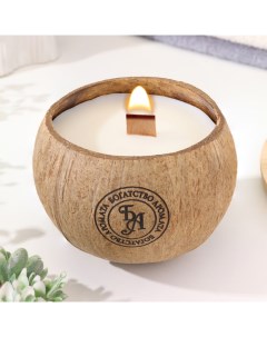 Свеча в кокосе ароматическая вишня в коробке Nobrand