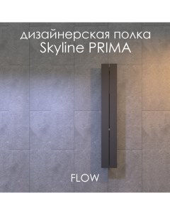 Полка настенная для ванной комнаты Skyline Prima 15х9 6х100 см черная Flow