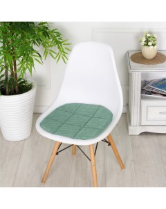 Подушка на стул мебельная ткань 39x40 см бирюзовый Bio-line