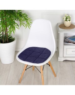 Подушка на стул мебельная ткань 39x40 см темно синий Bio-line