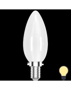 Лампа светодиодная E14 200 240 В 6 5 Вт свеча матовая 480 лм теплый белый свет Gauss