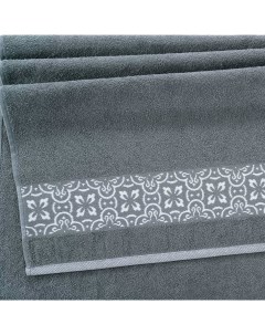 Полотенце махровое Мозаика Серый 70х130 плотность 350 гм2 Текс-дизайн