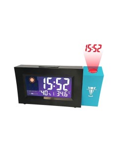 Часы с проекцией датчиком звука календарем Time96