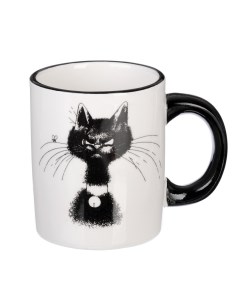 Черный кот Кружка 300мл керамика Millimi