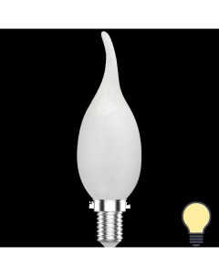 Лампа светодиодная E14 200 240 В 4 5 Вт свеча на ветру матовая 380 лм теплый белый Gauss