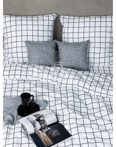 Комплект постельного белья Евро Комфорт Таттерсол на белом фоне Galtex